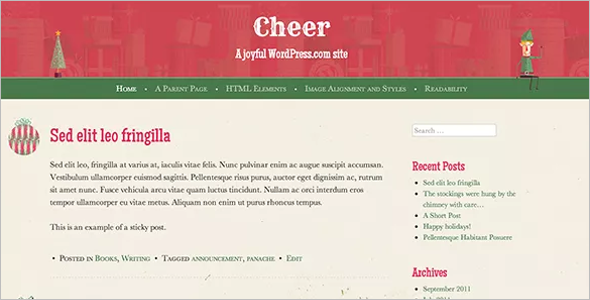Open Source Holiday WordPress Template