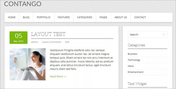 Open Source WordPress Template Design