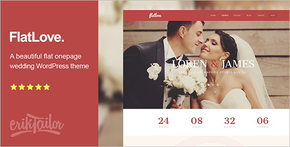 Parallax Wedding WordPress Template