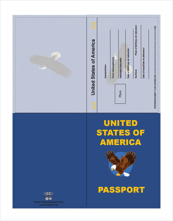 free download passport illustrator template