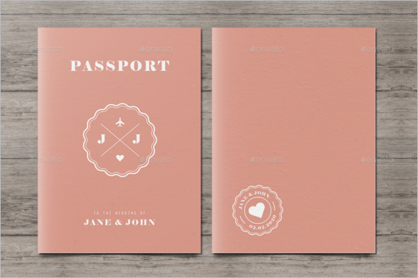 Passport Wedding Event Template Word