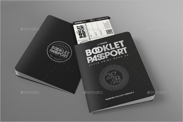 Passport With Boarding Pass Template