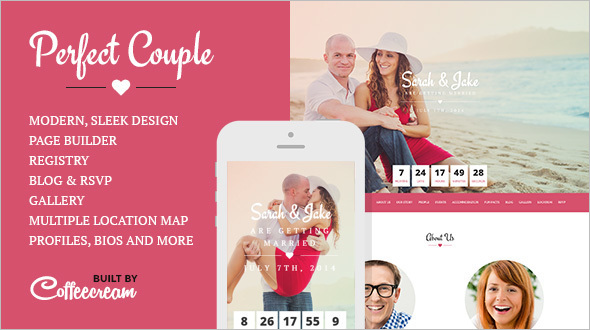 Perfect Wedding Couple WordPress Template