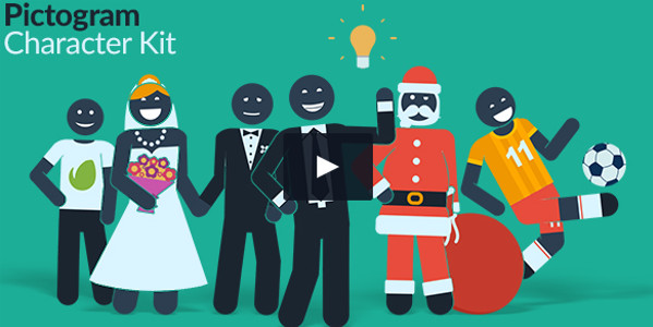 Pictogram Character Kit Commercial Tutorial Template