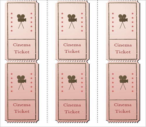 free printable downloadable movie ticket template