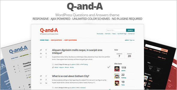 Question & Answer WordPress Design Theme