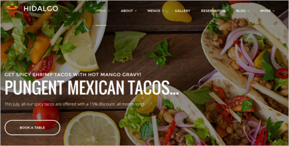 Restaurant Food WordPress Template