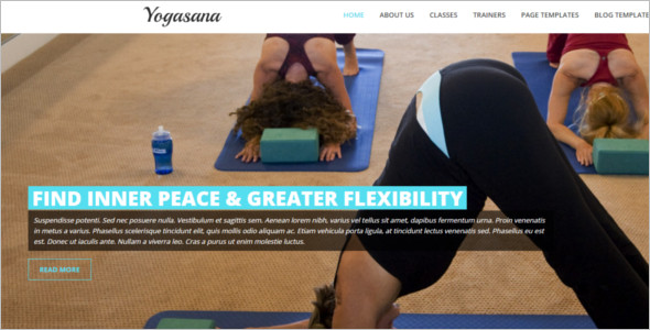 Sample Flexible Yoga Website Template