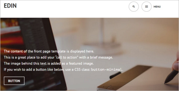 Simple Edwin New WordPress Template