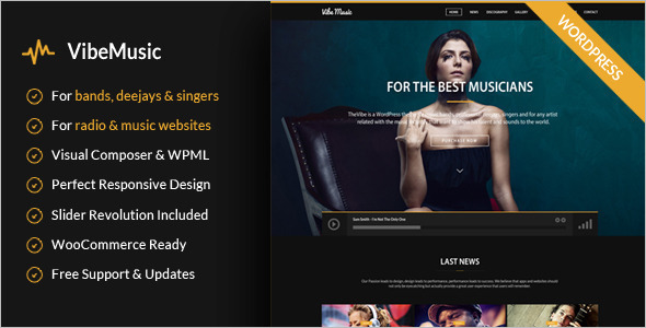 Simple Music WordPress Template
