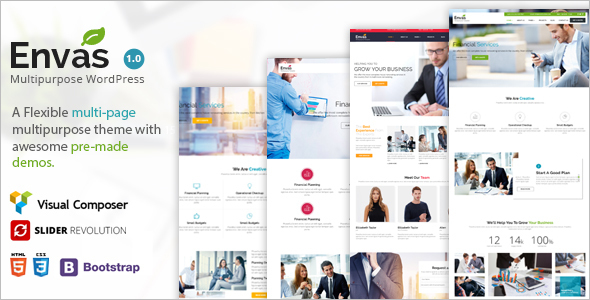 Single Page Company WordPress Template