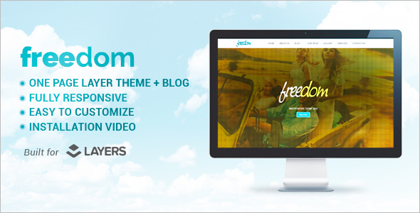 Single Page Fredom WordPress Theme