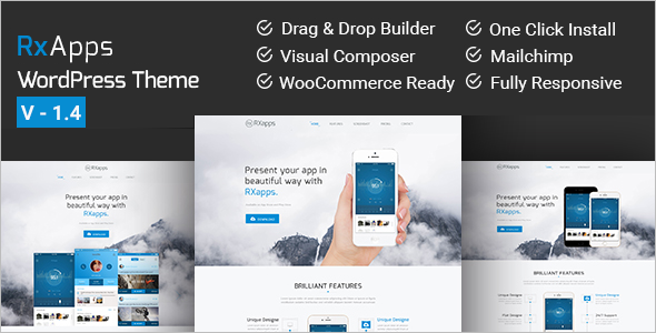 Single Page Landing WordPress Template