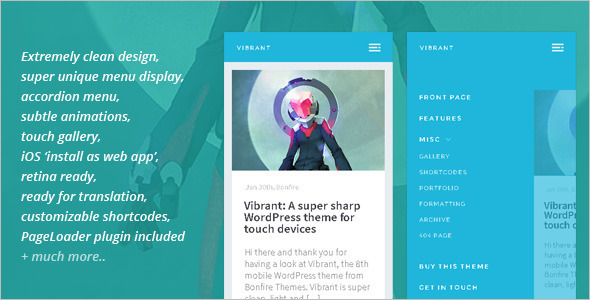 Super Sharp Mobile WordPress Template