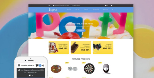 Surprise Giftshop OpenCart Template