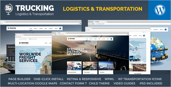 Trucking Business WordPress Template
