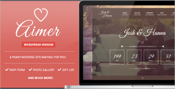 Wedding Photo WordPress Template