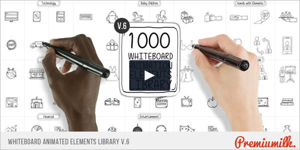 Whiteboard Animated Elements Library Promo Template