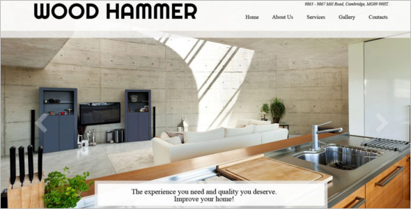 Wood Furnature WordPress Template