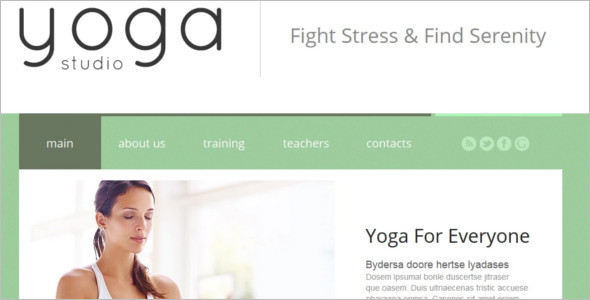 Yoga Studio Website Template