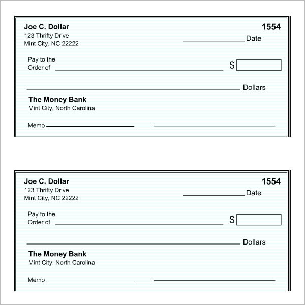 28+ Blank Check Template - DOC, PSD, PDF & Vector Formats