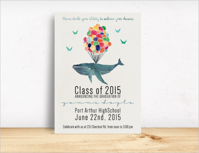 Graduation Invitation Crad Template