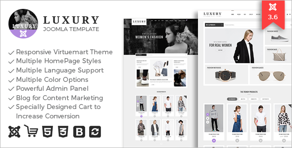 Luxury Mobile VirtueMart Template