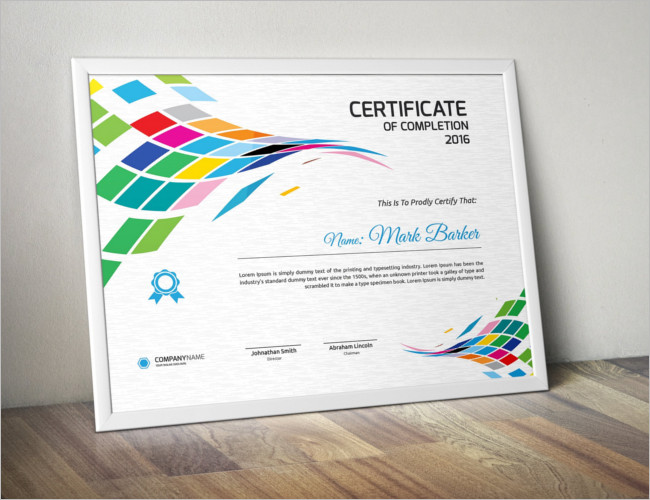 Graduate Certificate Card Template