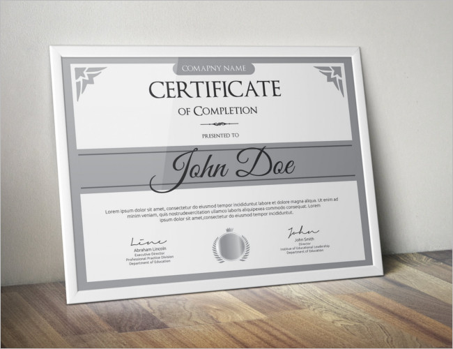 Certificate Of Graduation Card Template