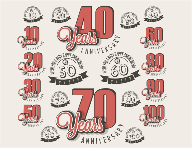 Anniversary greeting card Template