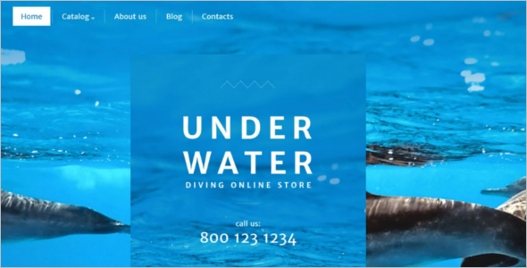 Swimming Diving VirtueMart Mobile Theme