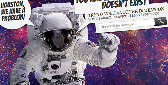 Animated 404 Error Website Template
