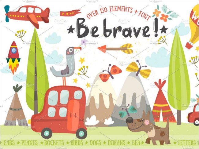 Be Brave Plain Image Design