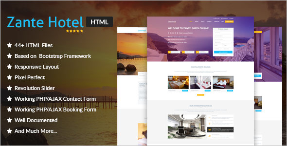 Best Resort Hotel Website Theme