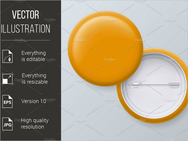 Blank Yellow Vector Badges Images