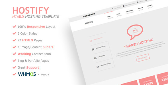 Bookmark Responsive Hosting website Template