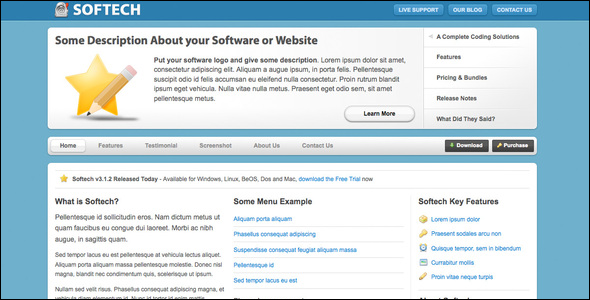 Bootstrap Software Website Template