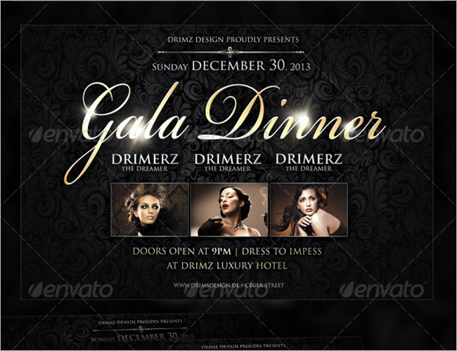 Business Gala Dinner Flyer Designs