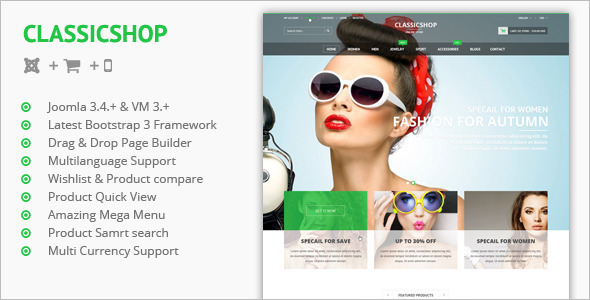 Classic Shop Joomla Virtuemart Theme