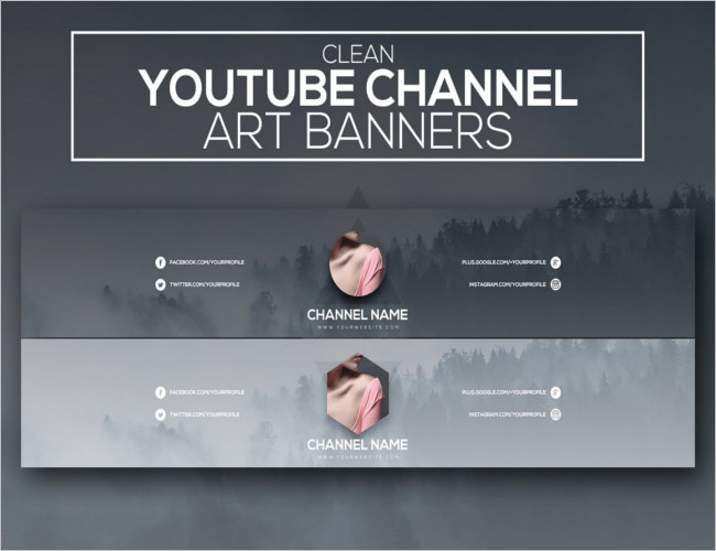 30 Youtube Banner Templates Free Psd Photoshop Designs