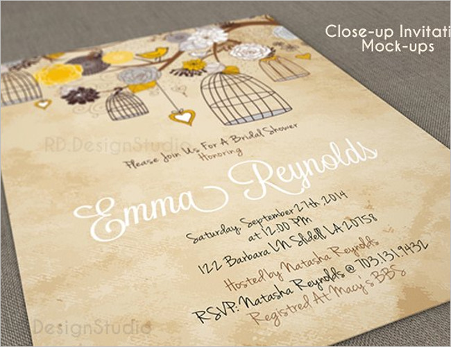 Close Up Cover Invitation Template