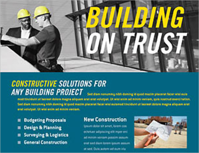 Construction Business Flyer Designs