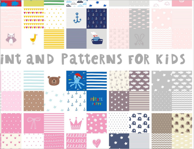 Cute pattern for baby Shower Template
