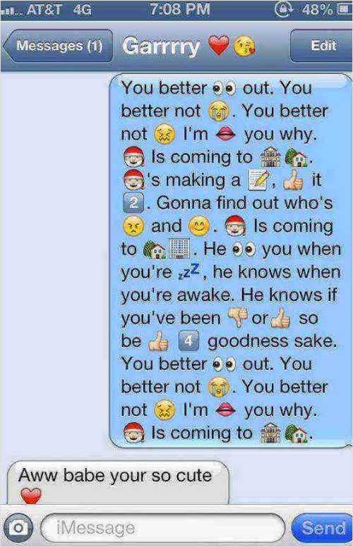 Emoji Texts Love Story