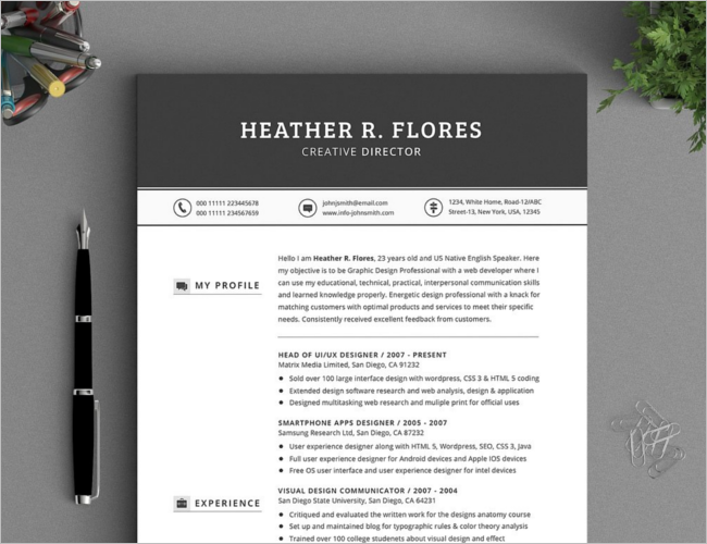 Functional Resume Design Template