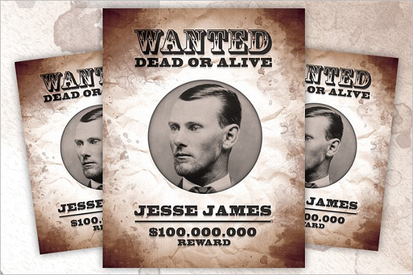 Grunge Wanted Poster Template