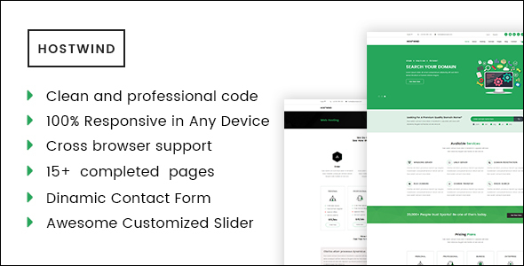 Hosting Website template