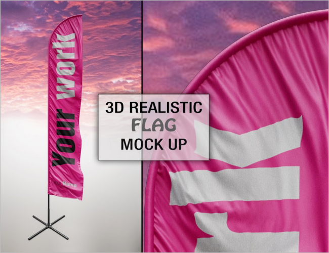 Download 32+ Flag Mockup Templates Free PSD Vector Templates