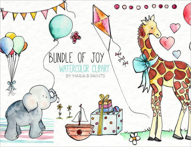 Main Watercolor Shower Invitation Template