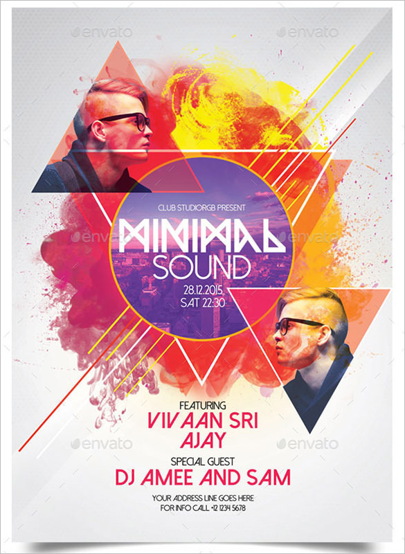 Minimal-Sound-A3-Poster-Template